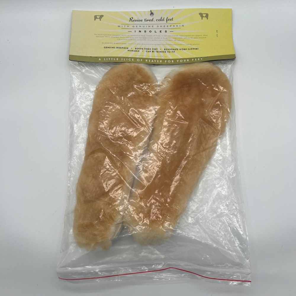 Cloud Nine Sheepskin Insoles Genuine Australian Sheepskin Womens Size 4-12 Tan